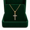 Aurelia | Collar cruz circonita dorado cadena fina