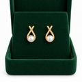 Estela | Conjunto collar pendientes perla circonita oro